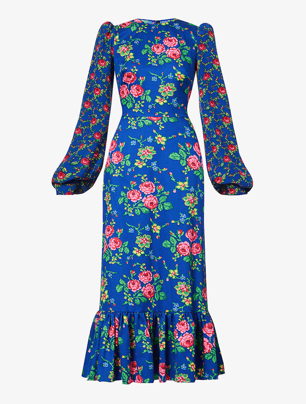 The Vampire's Wife Villanelle Floral-print Cotton Midi Dress — UFO